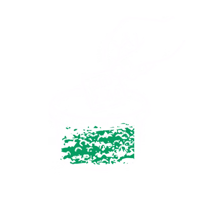 Pencil drawing of a person's hand labeling a filled food container